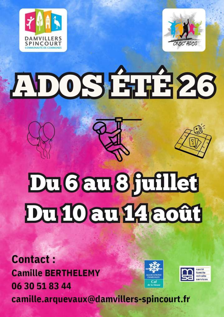 programme Ados été 2026